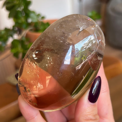 Rainbow Citrine Palm Stone