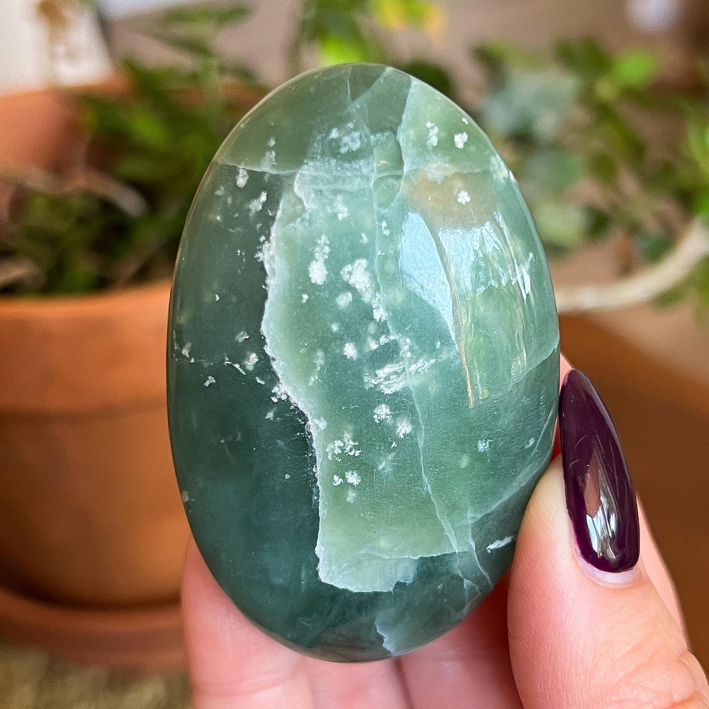 Green Jade Palm Stones
