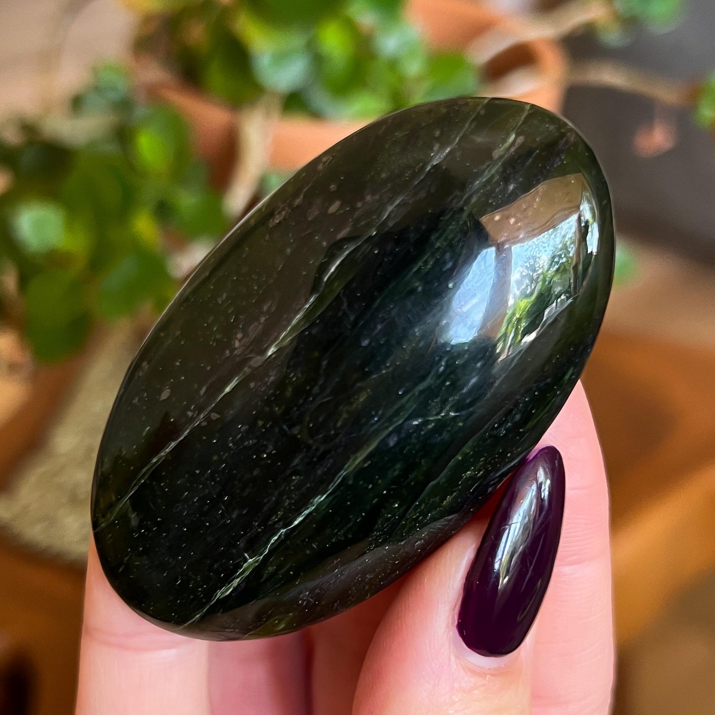 Glowing Serpentine Palm Stones