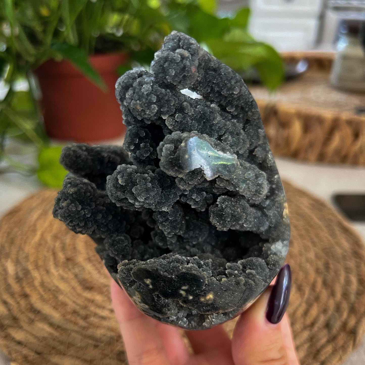 Black Galaxy Amethyst Geode