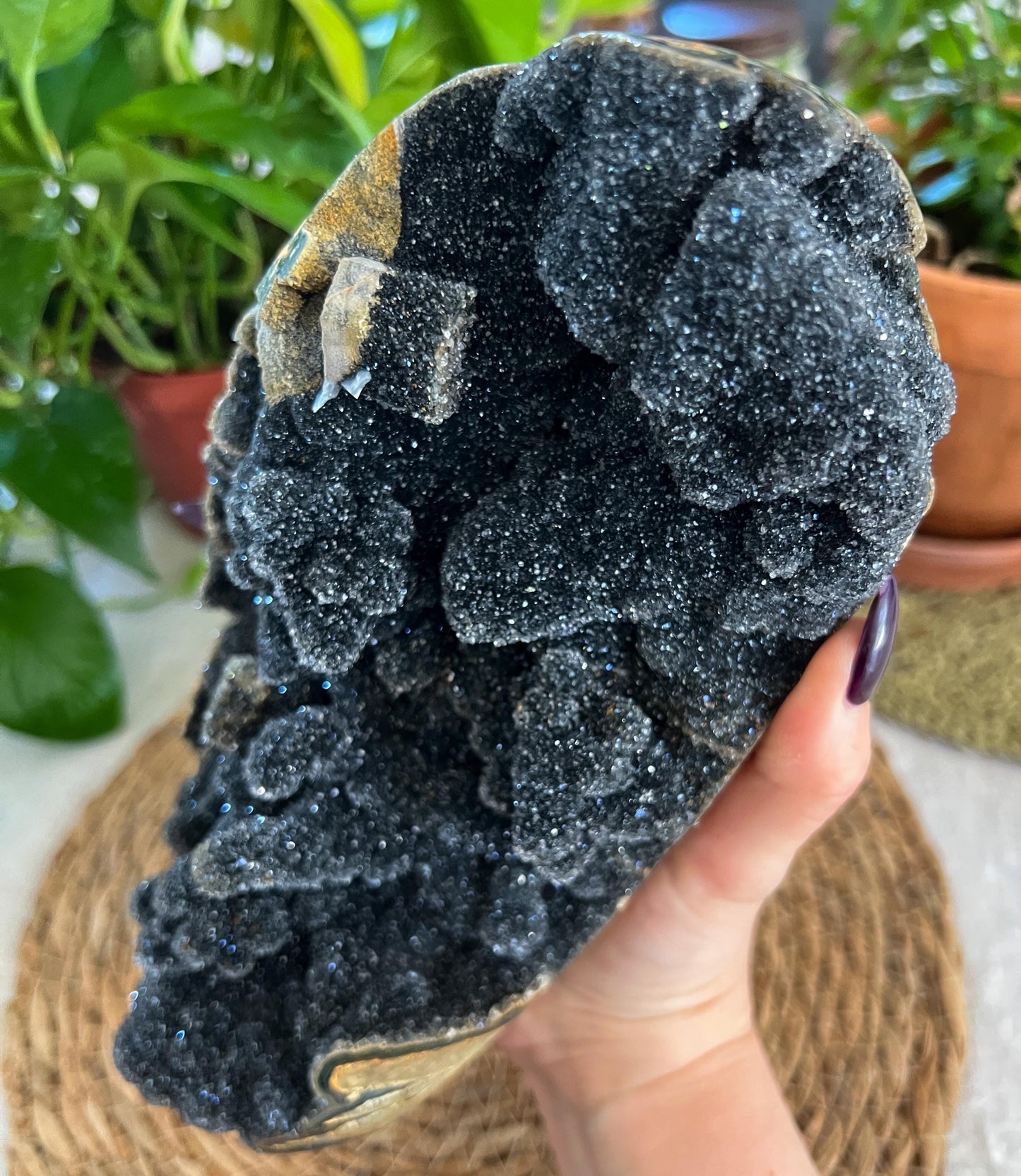 Black Amethyst Geode
