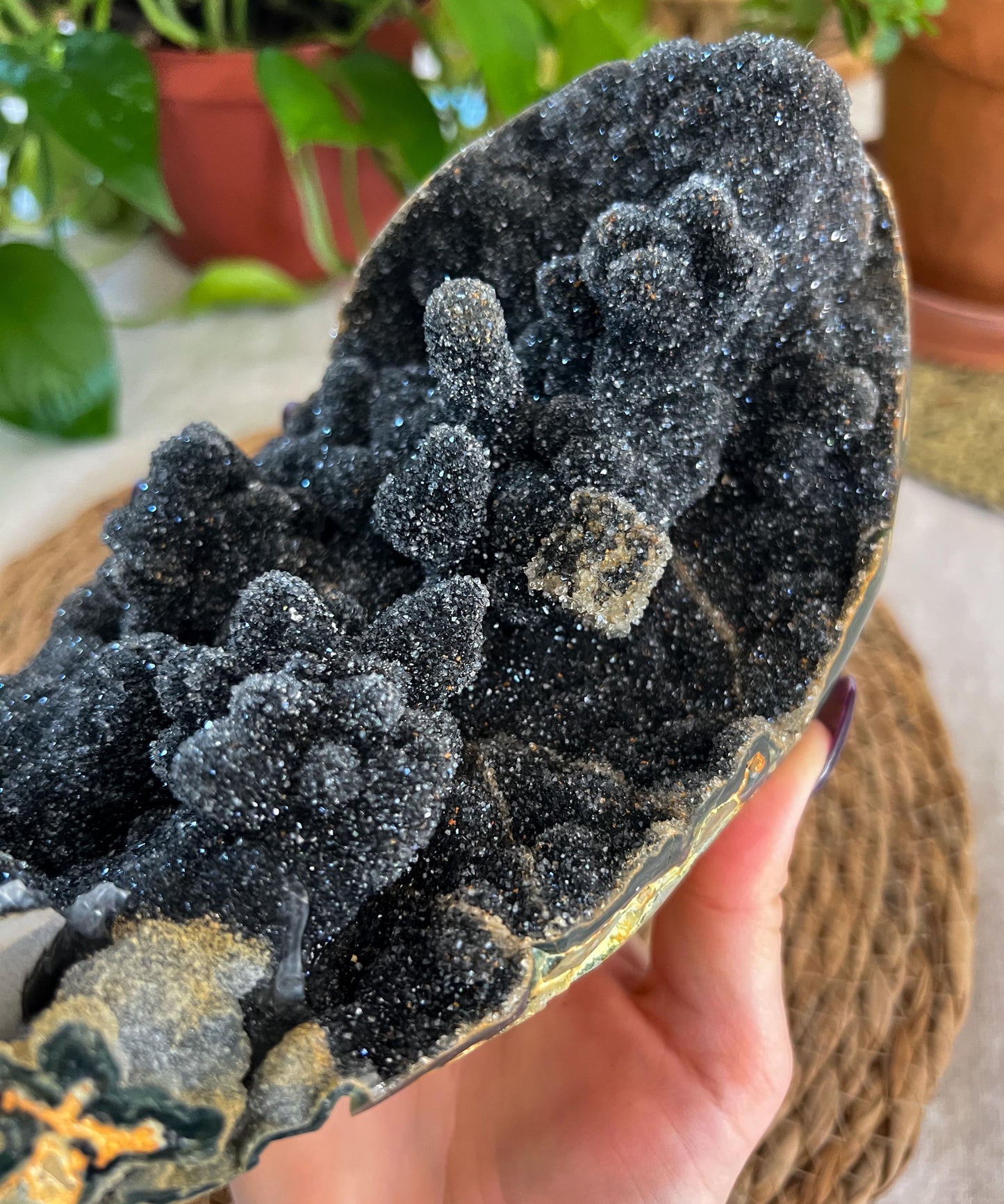 Black Amethyst Geode