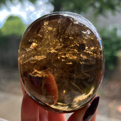 Rainbow Citrine Palm Stone XL