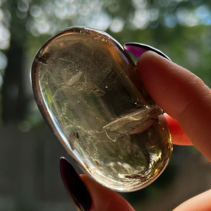 Rainbow Citrine Palm Stone