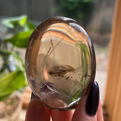 Rainbow Citrine Palm Stone