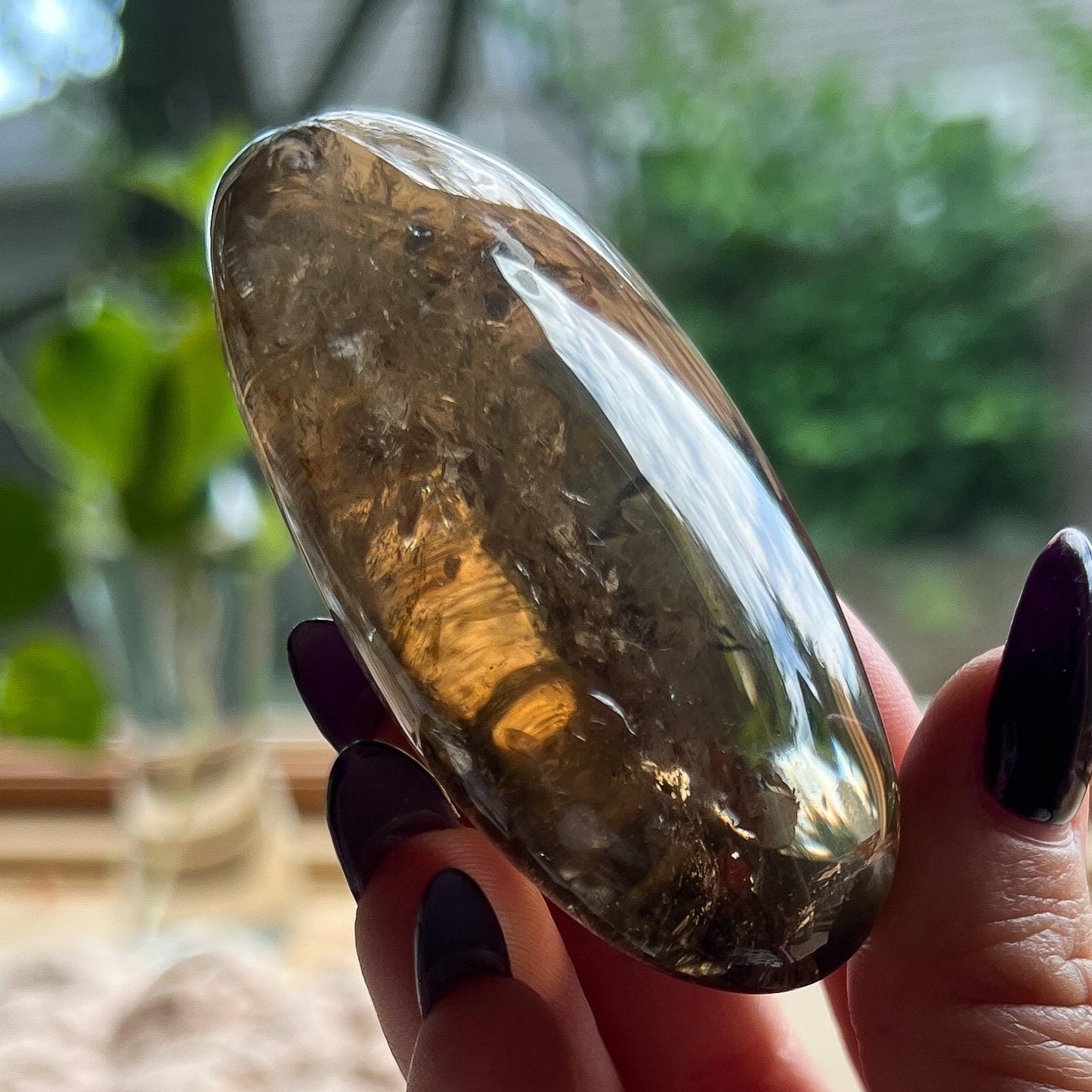 Rainbow Citrine Palm Stone