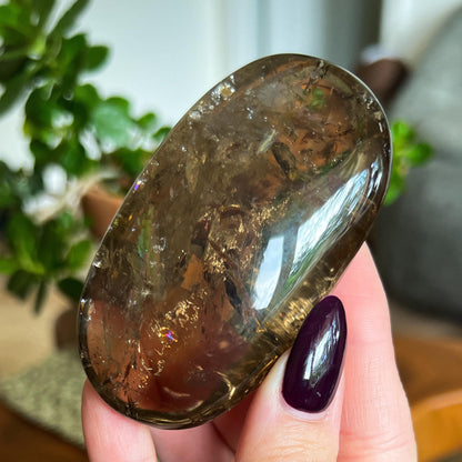 Rainbow Citrine Palm Stone