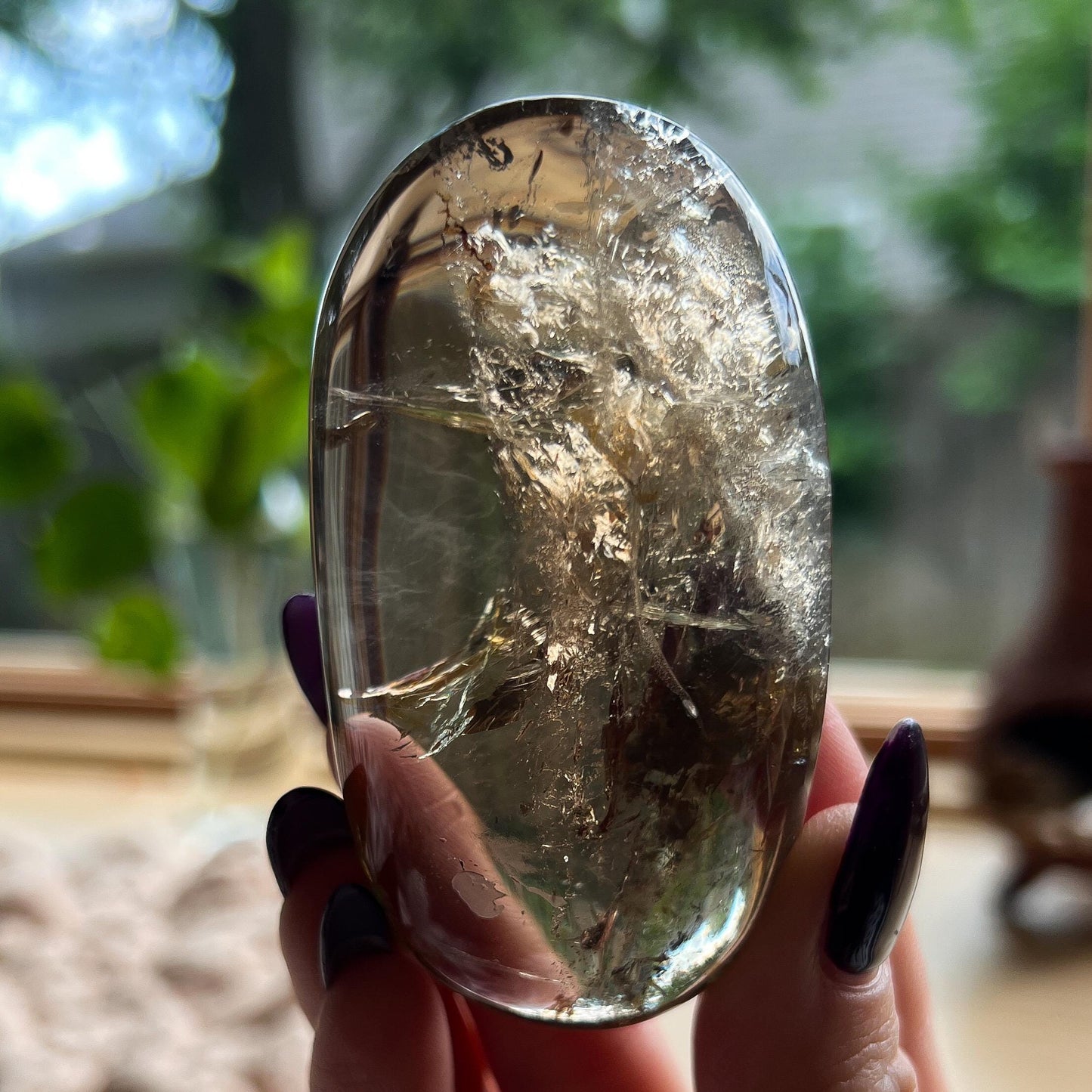 Rainbow Citrine Palm Stone