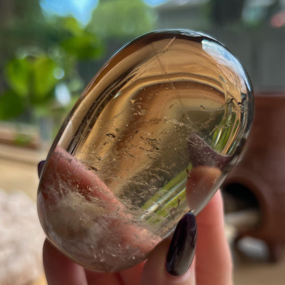 Rainbow Citrine Palm Stone