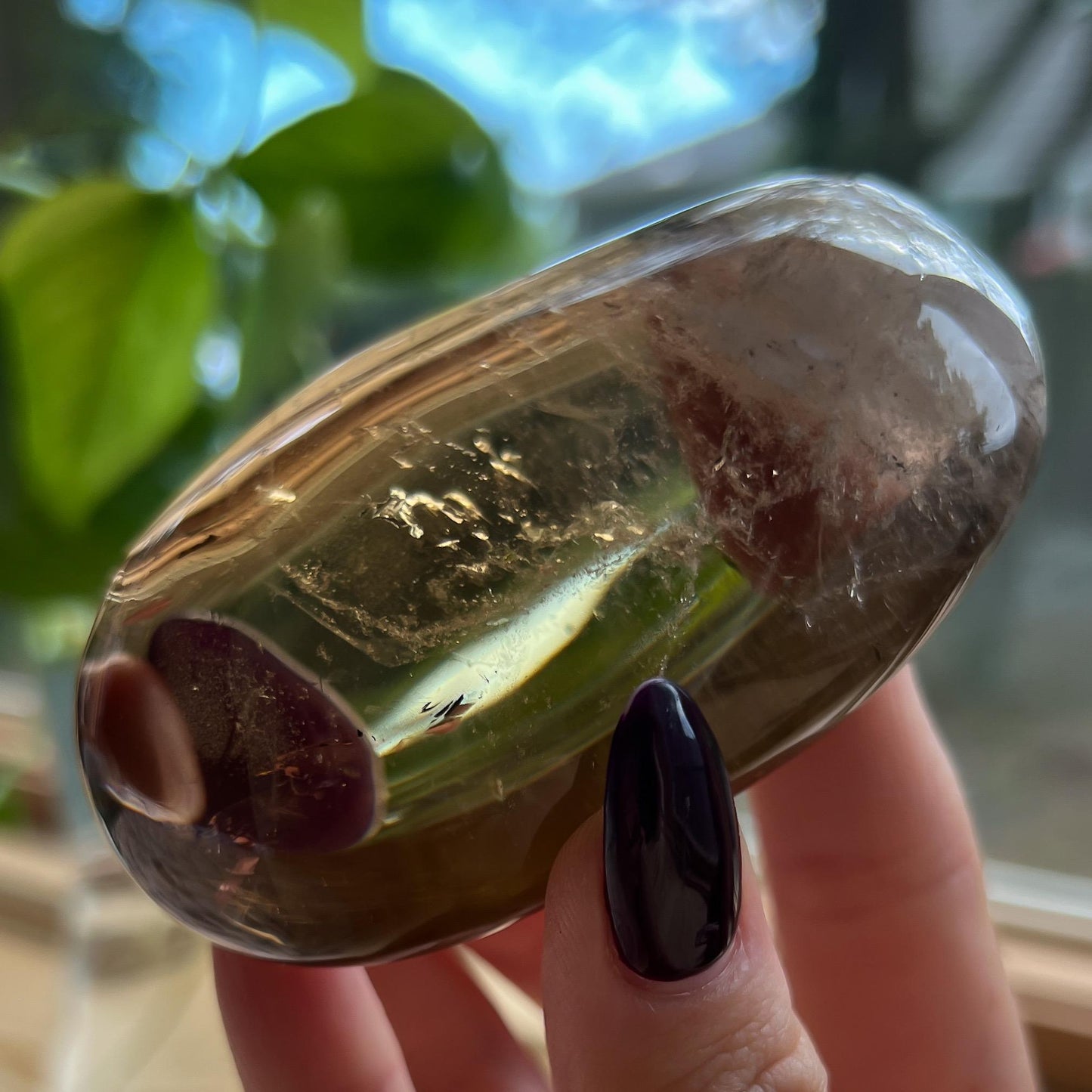 Rainbow Citrine Palm Stone
