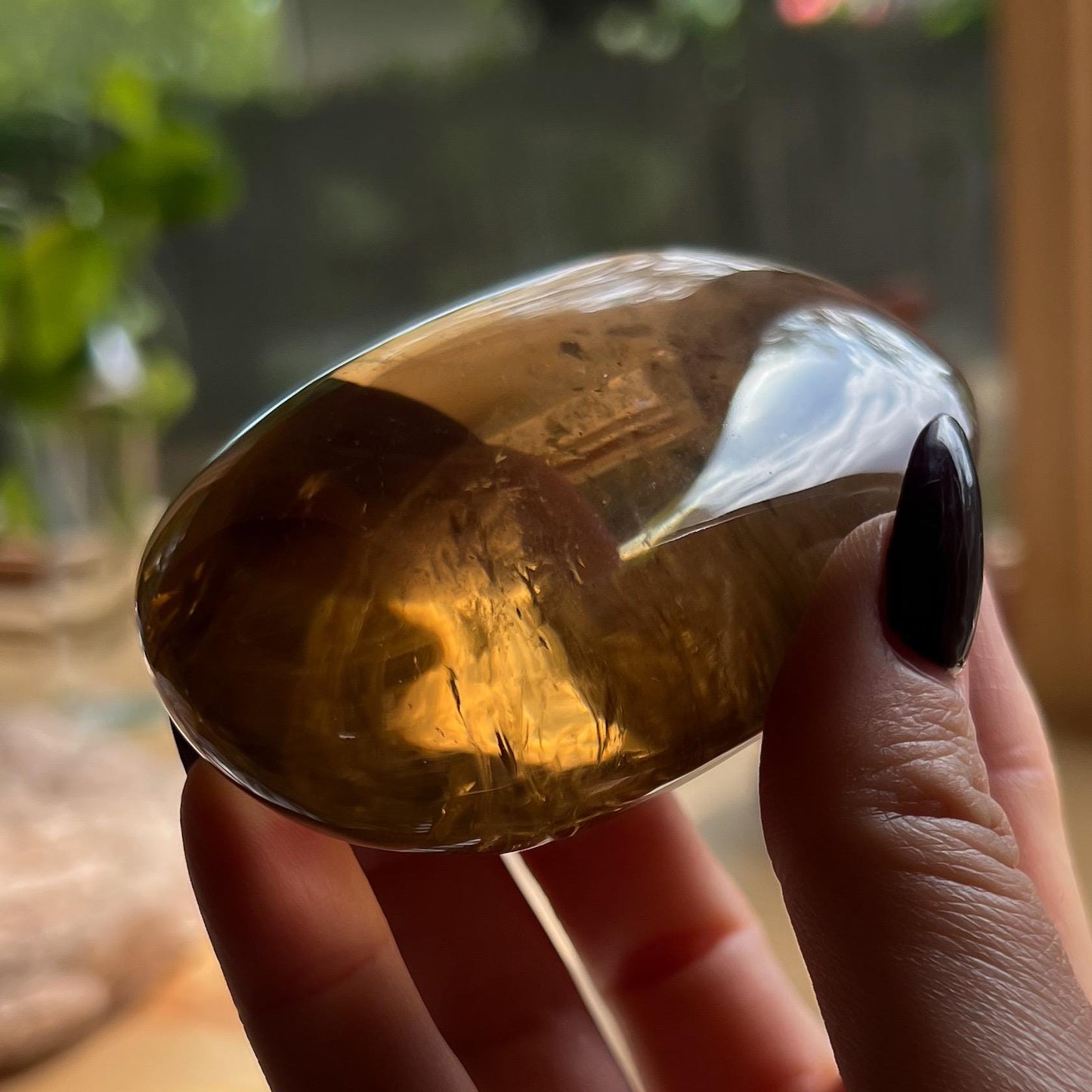 Rainbow Citrine Palm Stone