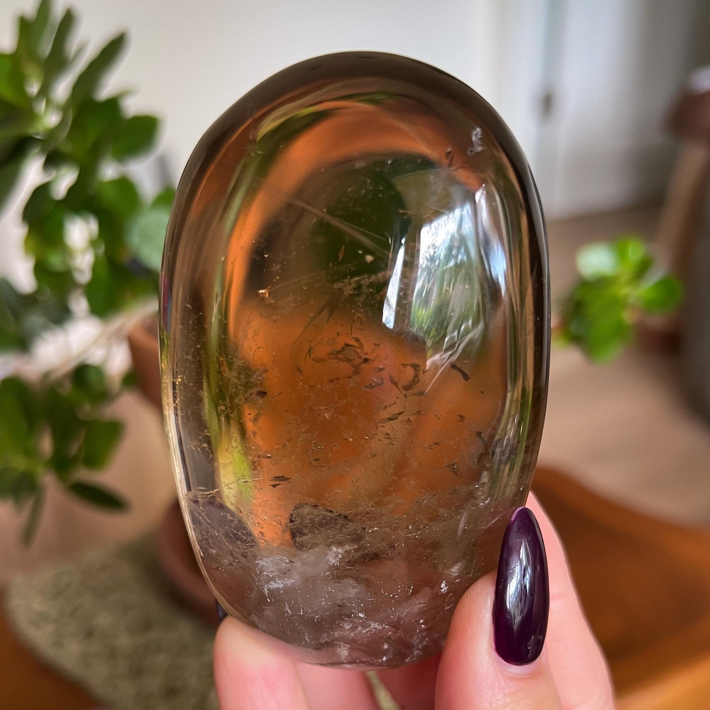 Rainbow Citrine Palm Stone
