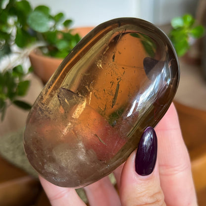 Rainbow Citrine Palm Stone
