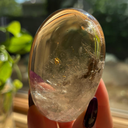 Rainbow Citrine Palm Stone