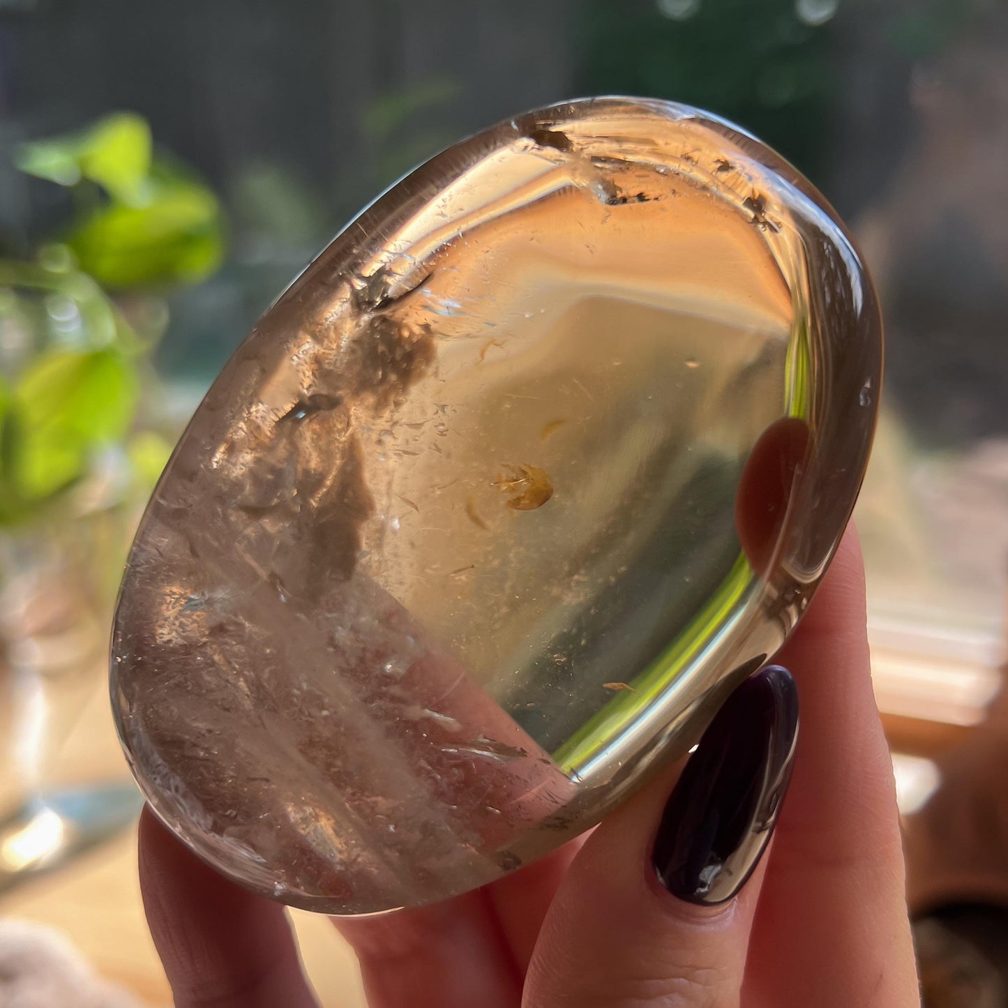 Rainbow Citrine Palm Stone