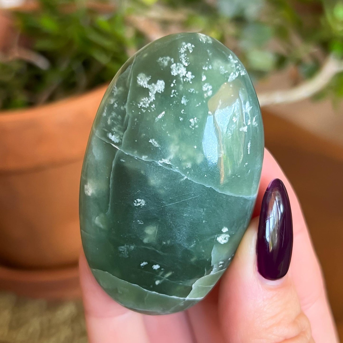 Green Jade Palm Stones