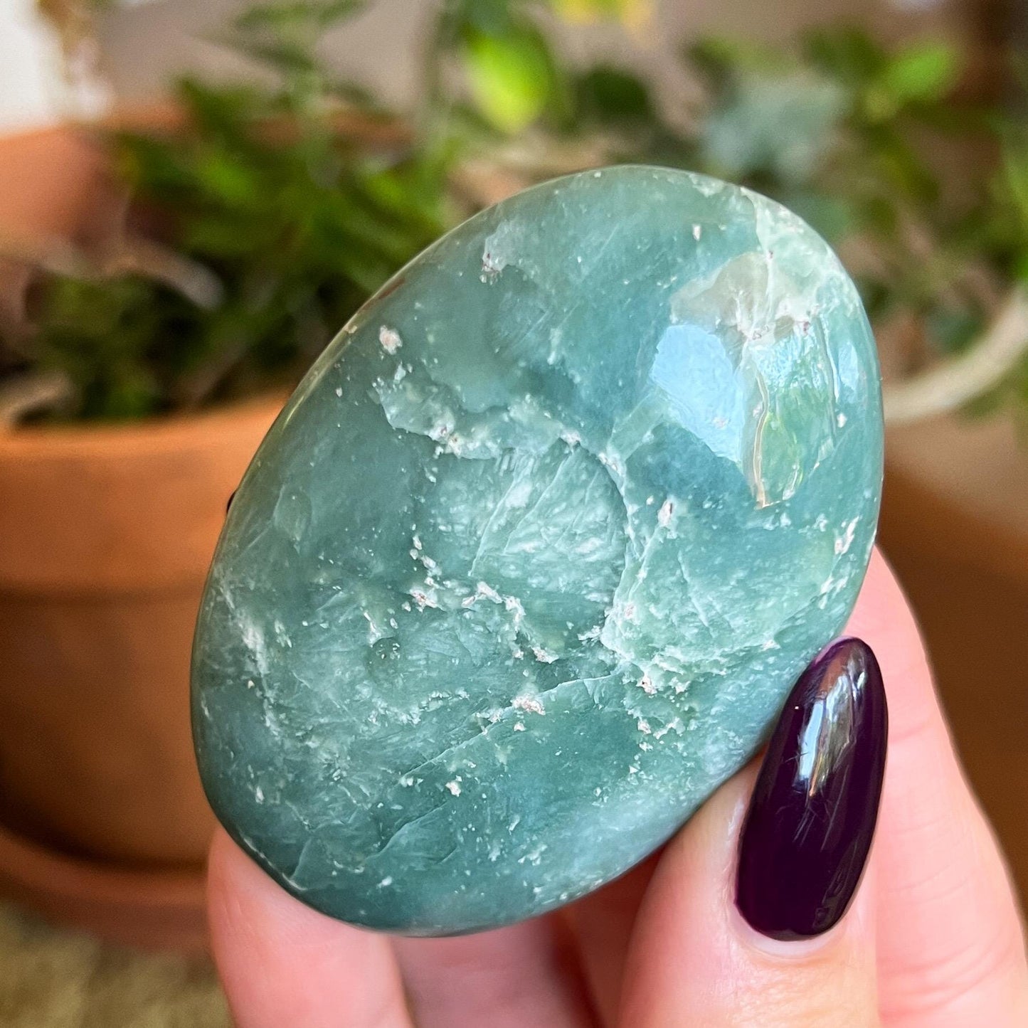 Green Jade Palm Stones