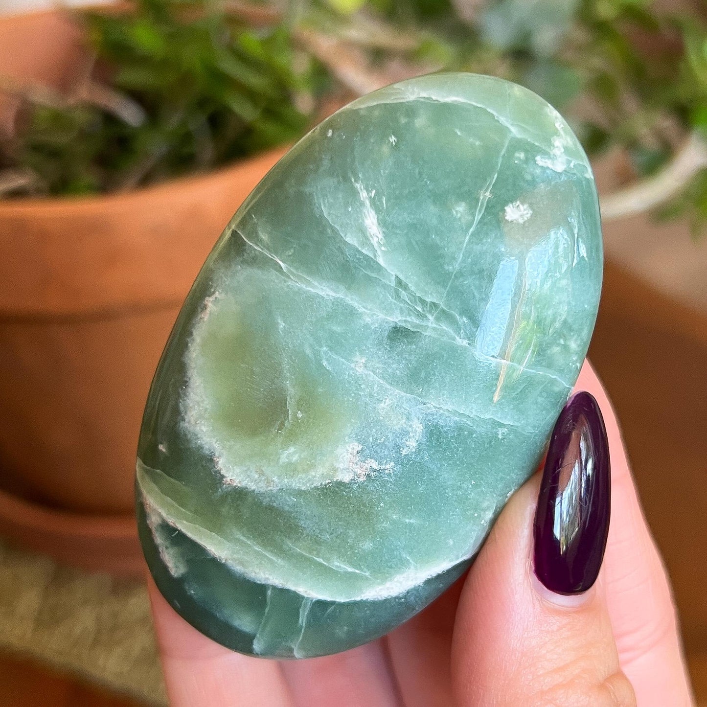 Green Jade Palm Stones