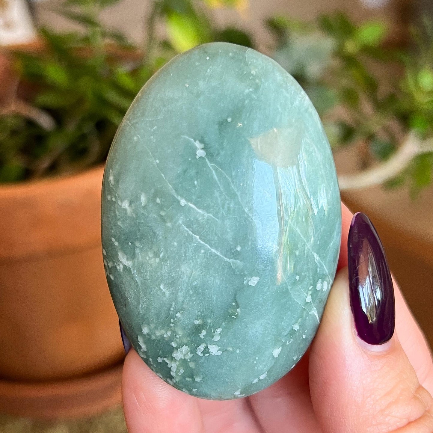 Green Jade Palm Stones