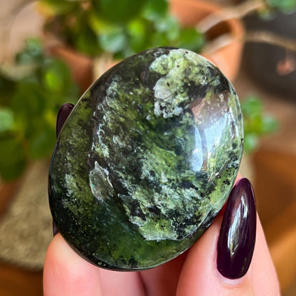 Glowing Serpentine Palm Stones