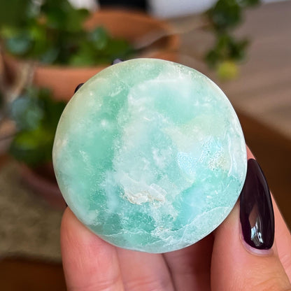 Caribbean Calcite Round Palm Stones