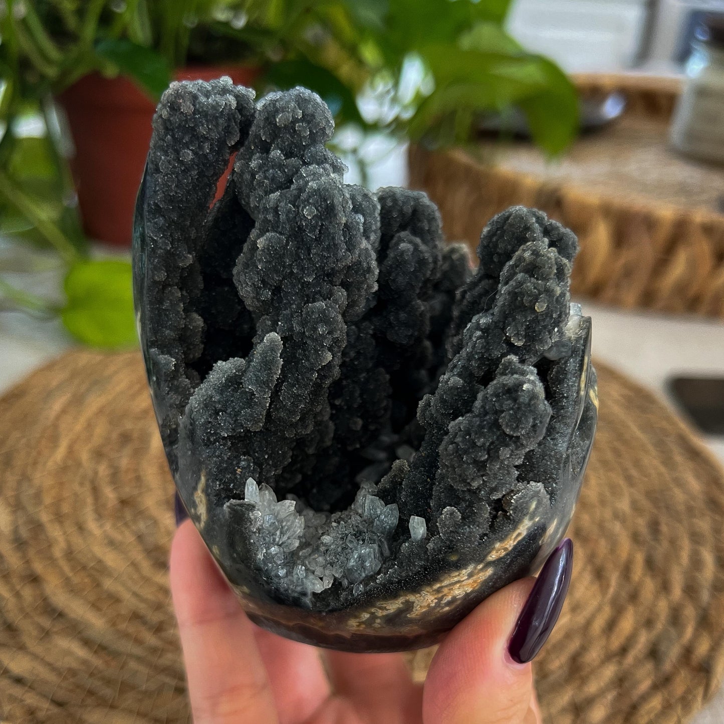 Black Galaxy Amethyst Geode