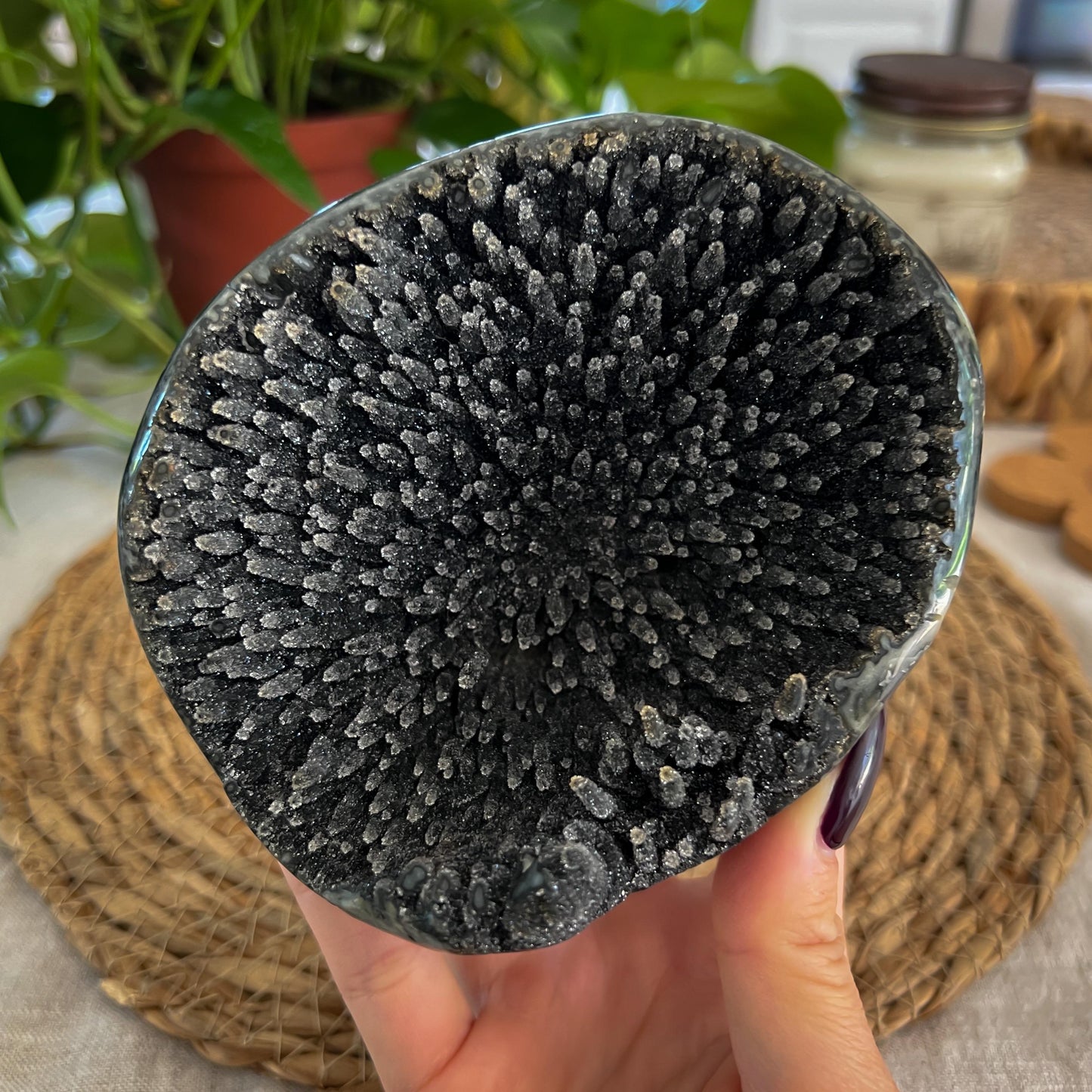 Black Galaxy Amethyst Geode