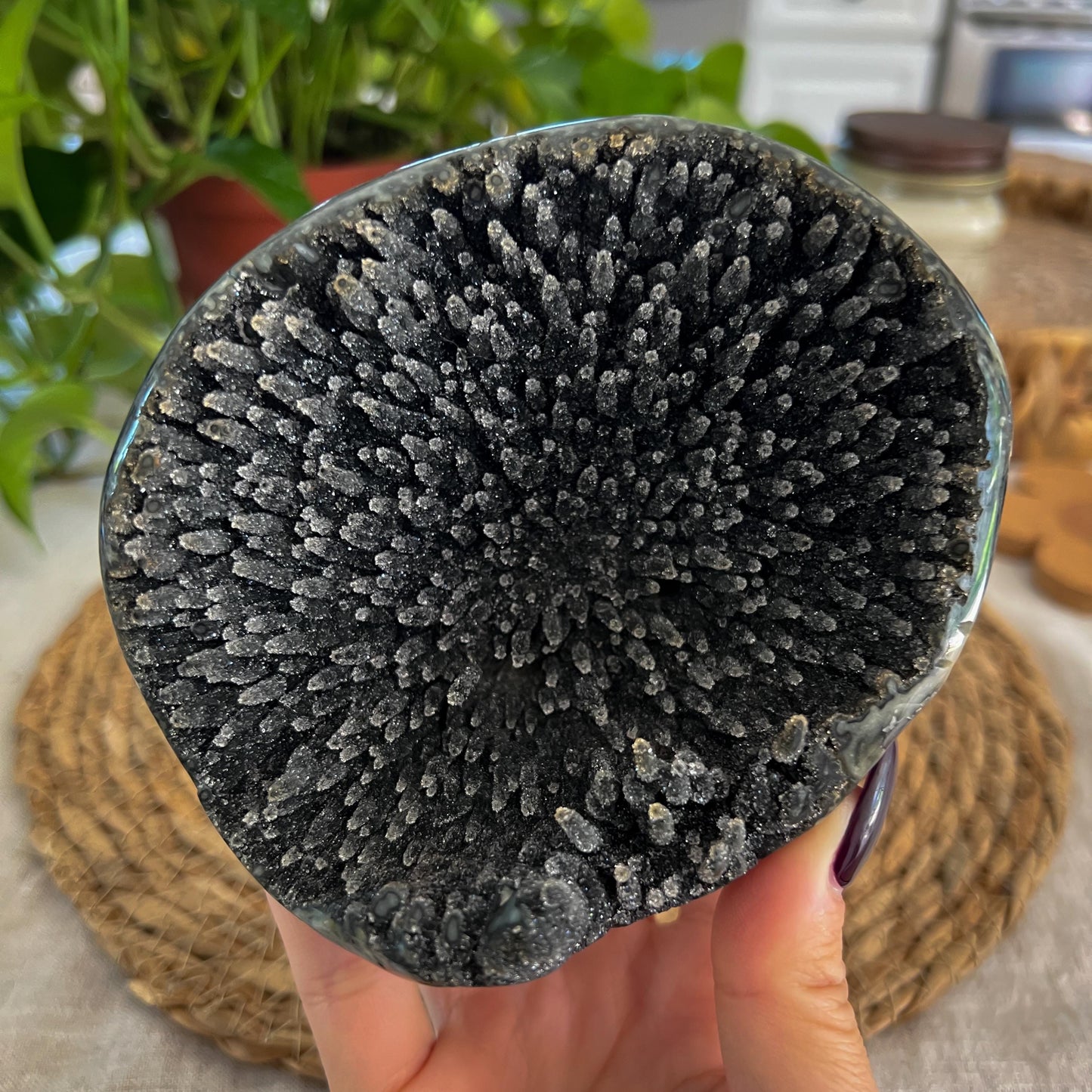 Black Galaxy Amethyst Geode