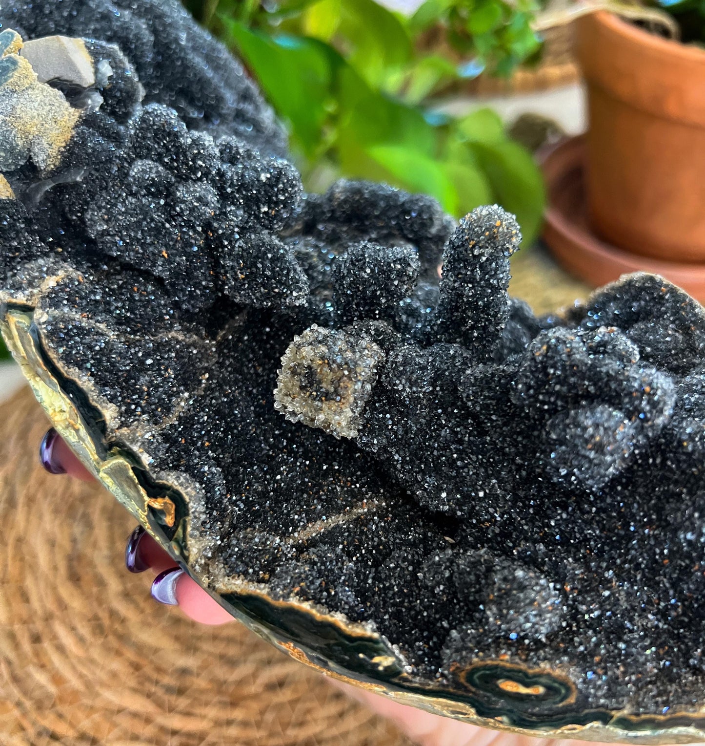 Black Amethyst Geode