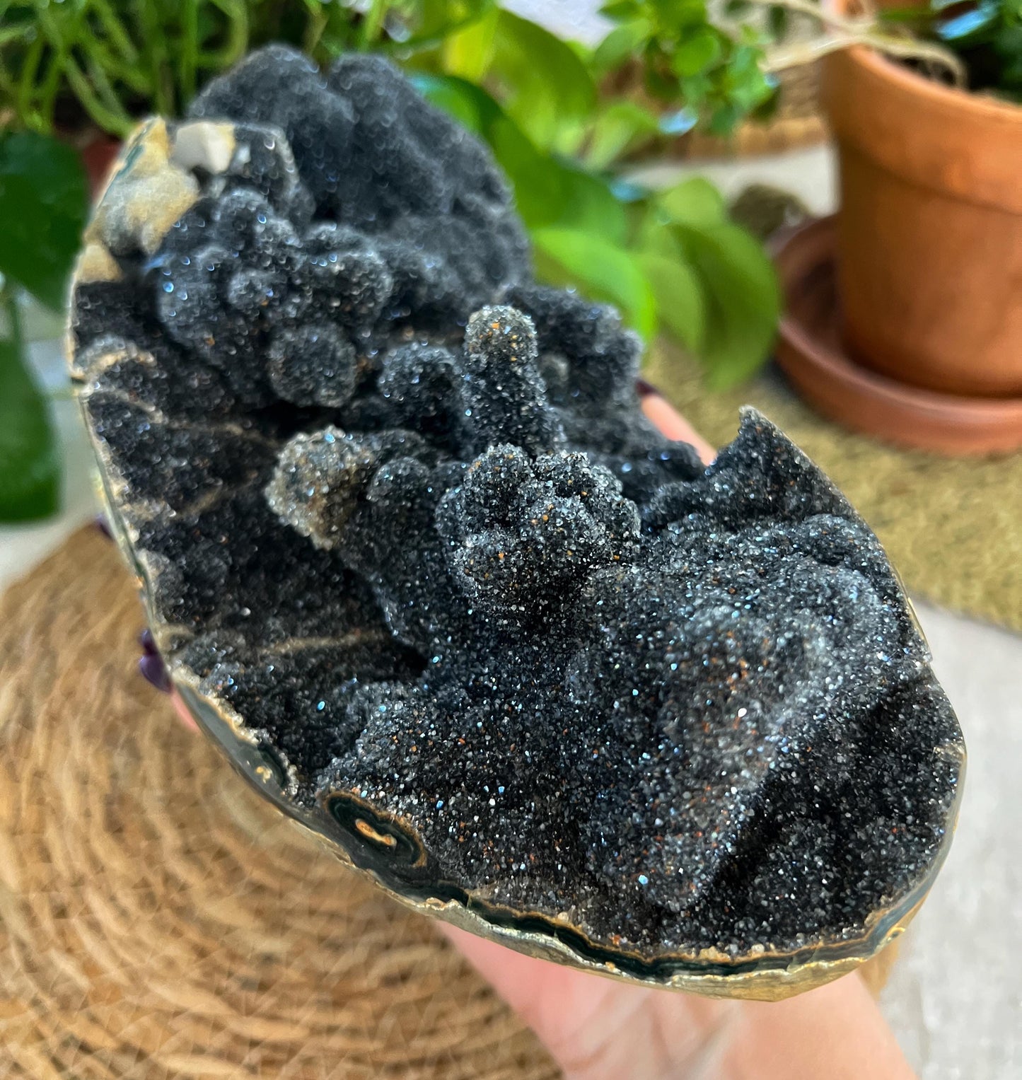 Black Amethyst Geode