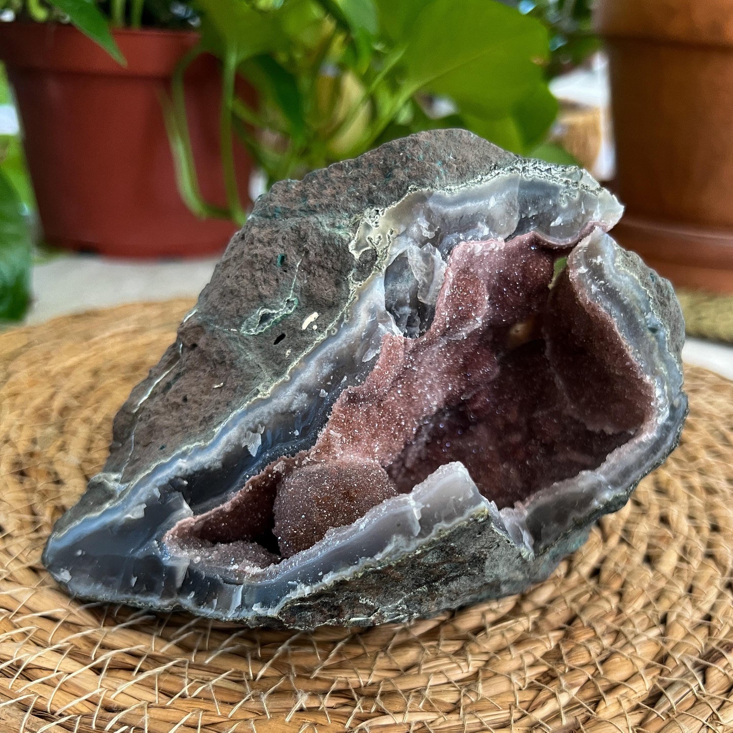 Druzy Red Agate Formation