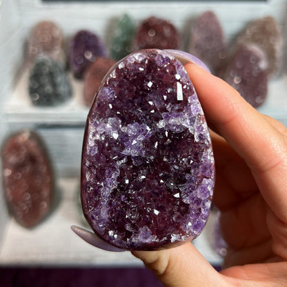 Rainbow Amethyst Crystal Cathedral Geode: Spiritual Reiki Centerpiece