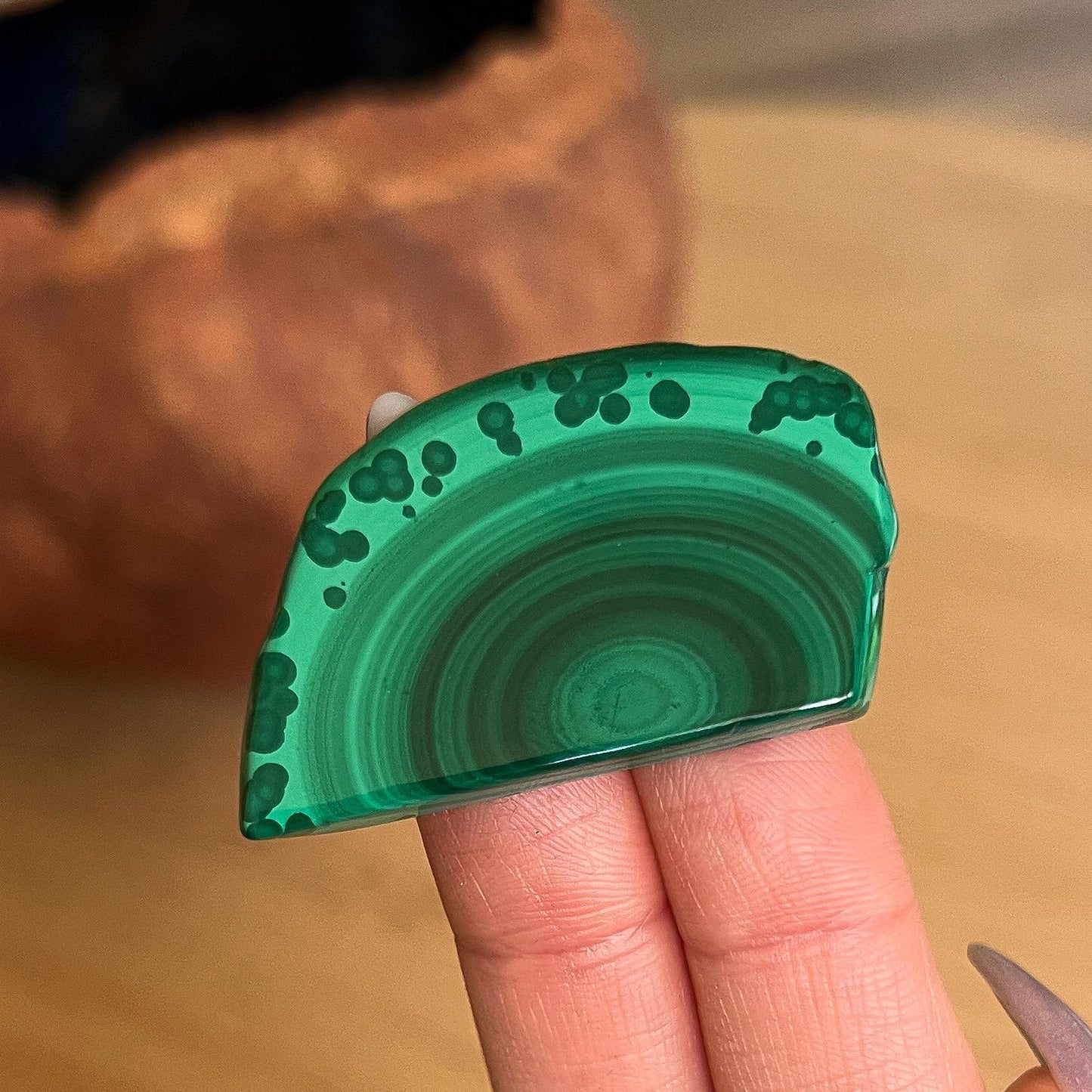 Malachite Slab with Orbs