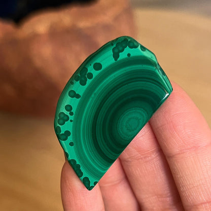 Malachite Slab with Orbs