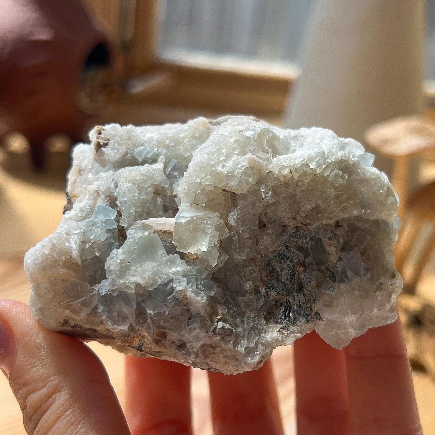 Sky Blue Cubic Fluorite