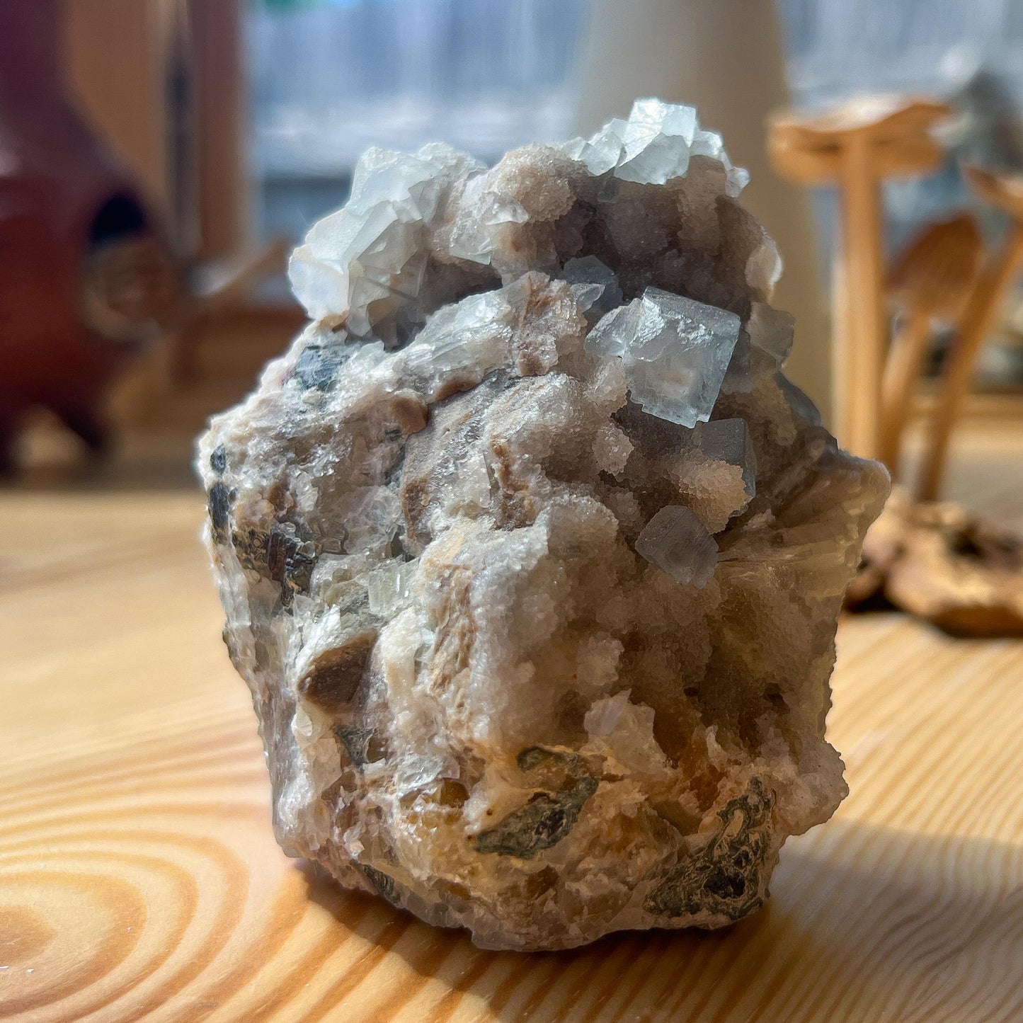Sky Blue Cubic Fluorite