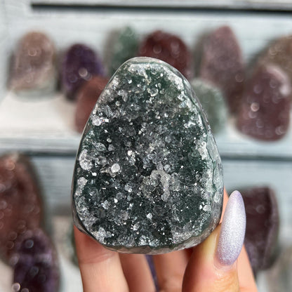 Rainbow Amethyst Crystal Cathedral Geode: Spiritual Reiki Centerpiece