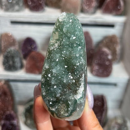 Rainbow Amethyst Crystal Cathedral Geode: Spiritual Reiki Centerpiece