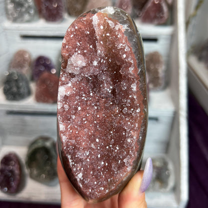 Rainbow Amethyst Crystal Cathedral Geode: Spiritual Reiki Centerpiece