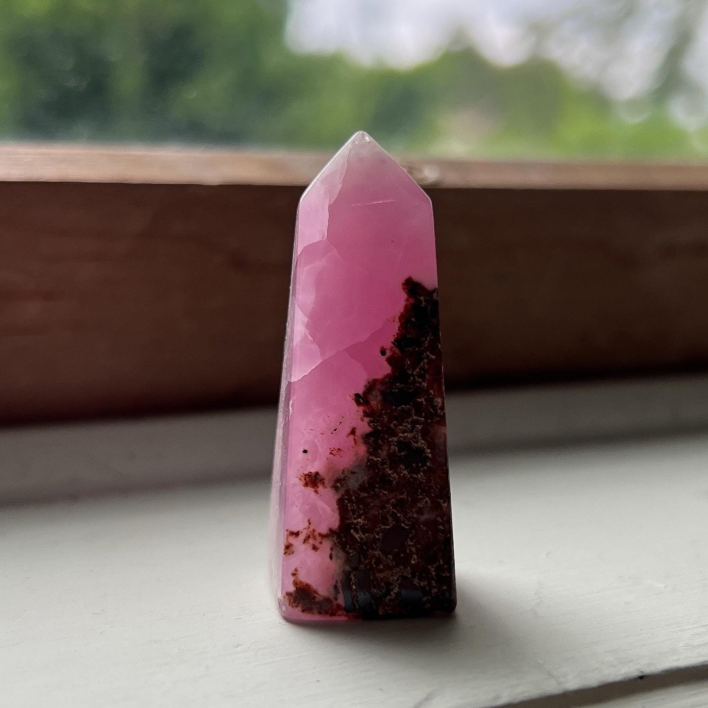 Gemmy Pink Aragonite Point