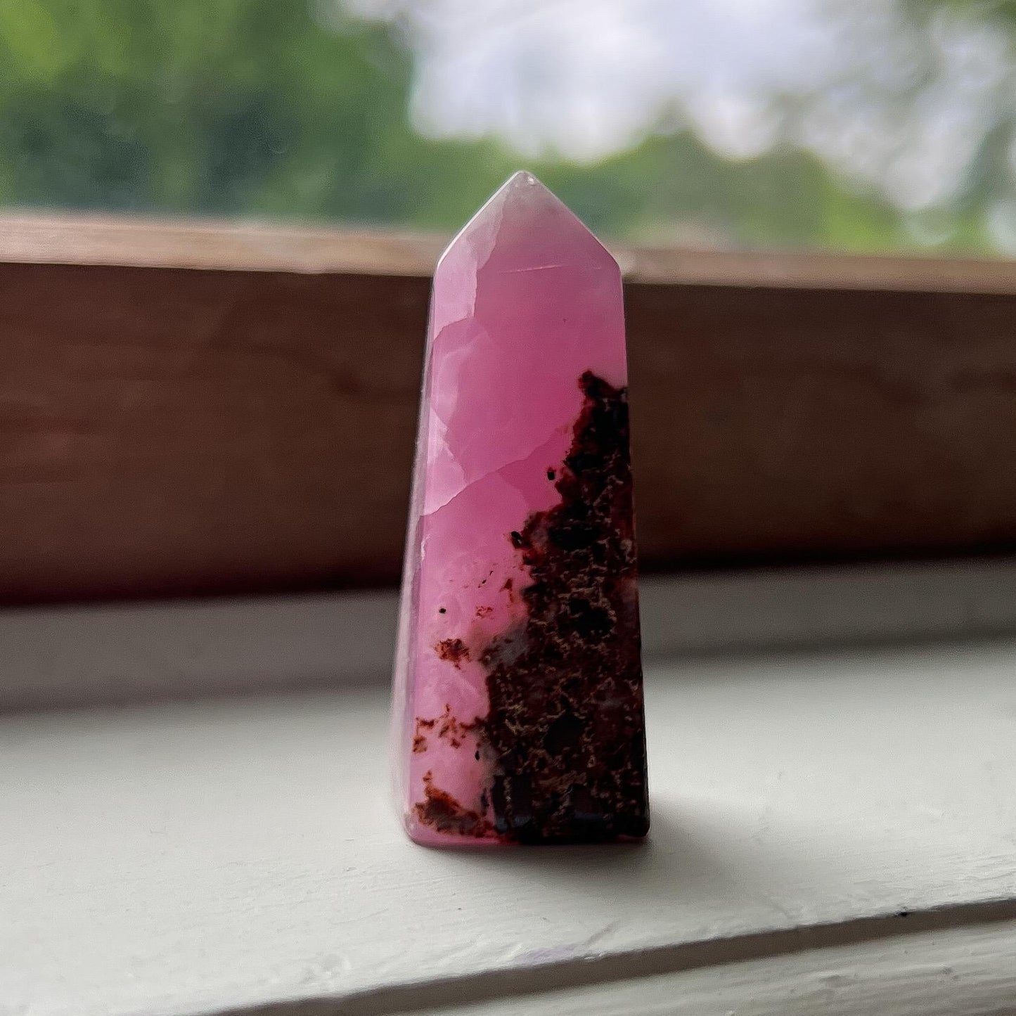 Gemmy Pink Aragonite Point