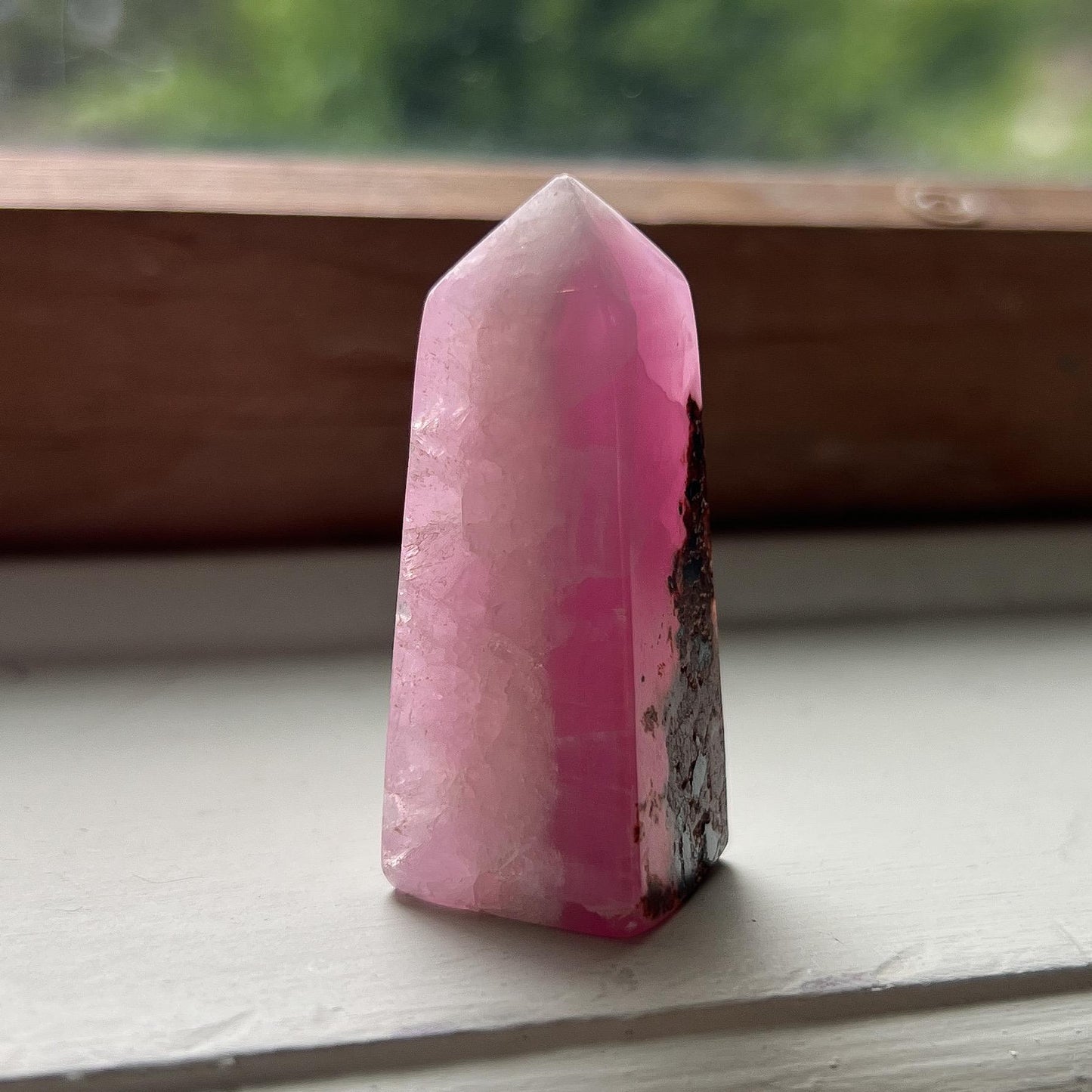 Gemmy Pink Aragonite Point