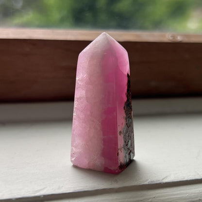 Gemmy Pink Aragonite Point