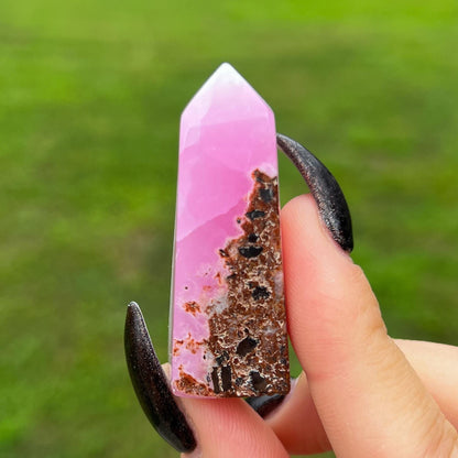 Gemmy Pink Aragonite Point