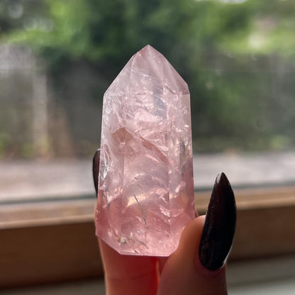 Gem Rose Quartz Point
