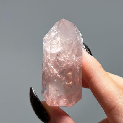 Gem Rose Quartz Point