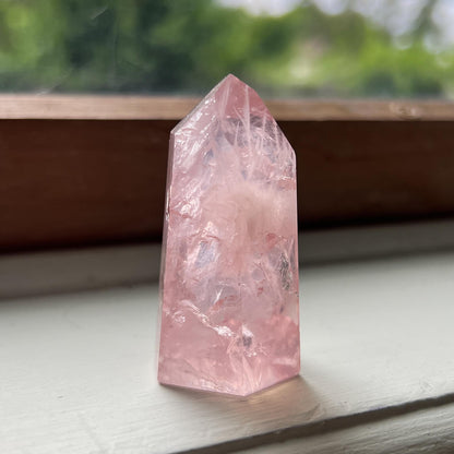 Gem Rose Quartz Point