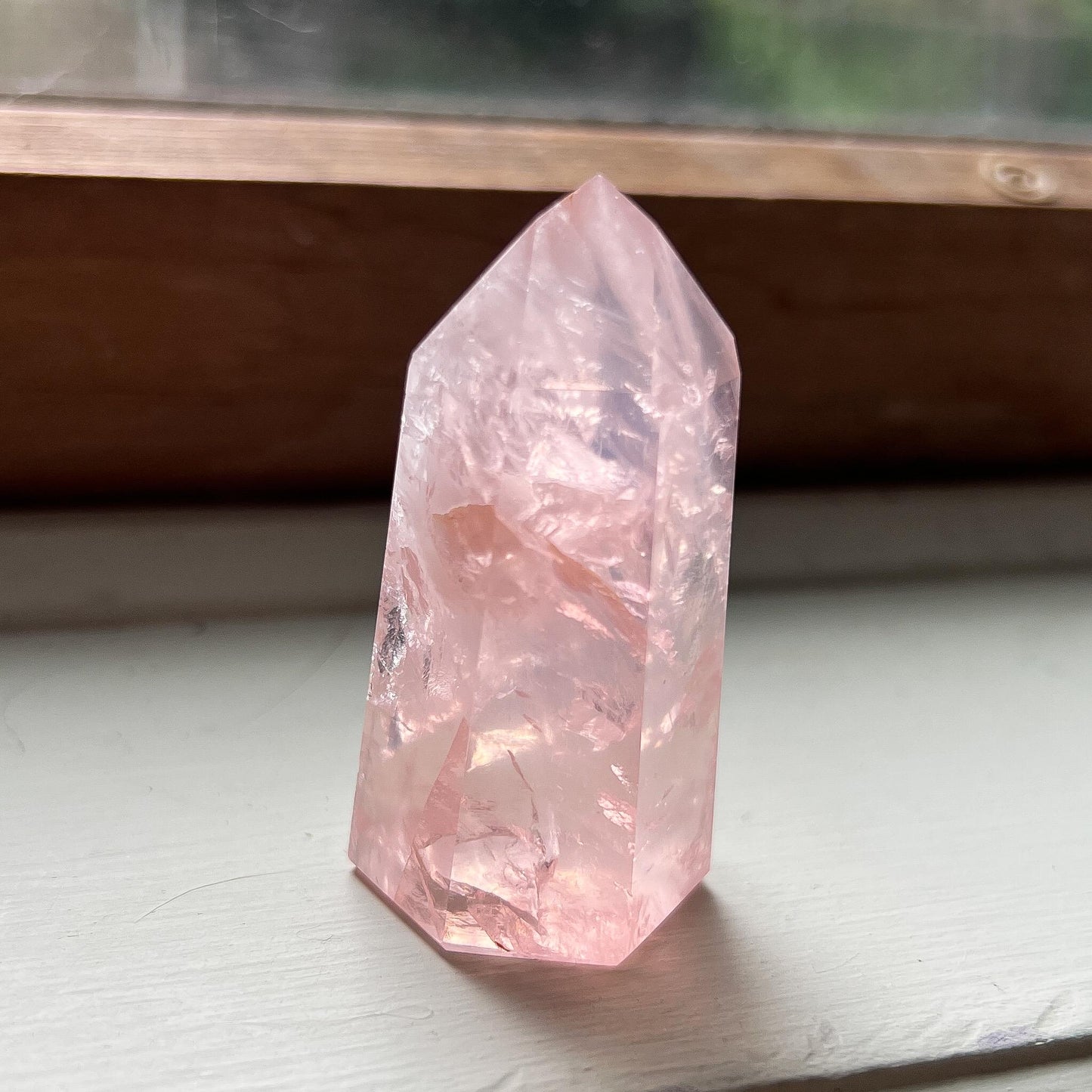 Gem Rose Quartz Point