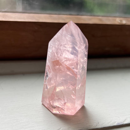Gem Rose Quartz Point