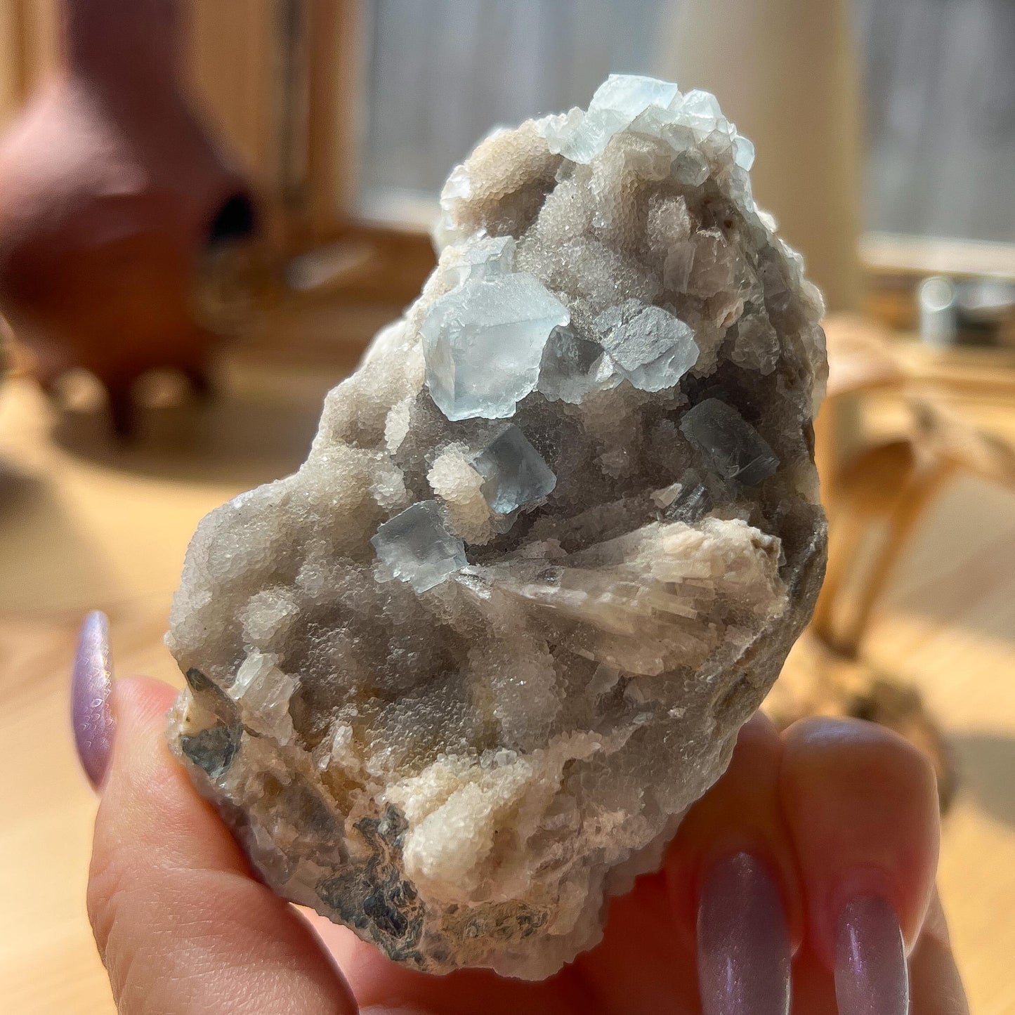 Sky Blue Cubic Fluorite